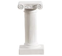 LIFKICH Statue Support Porte-Bougie Pilier Romain Blanc Miniature en Résine Décoration Élégante Multi-Usage au Style Décoratif Classique pour Jardin et Table
