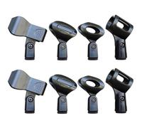 LIFKICH Support de microphone clips universels 8pcs avec pince à ressort réglable en plastique pour performances radio et usage intérieur