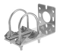 LIFKICH Support de Montage Extérieur en Alliage d'Aluminium Réglable pour Mât d'Antenne, Fixation Murale L-Type Pince Polyvalente pour Antenne Omnidirectionnelle et Amplificateur