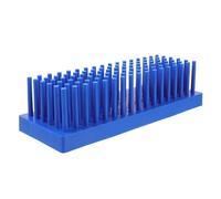 LIFKICH Support de Tubes à Essai en Plastique Bleu 102 Colonnes, Grosse Capacité, Simple à Utiliser pour Laboratoire, Rangement et Séchage des Tubes Couleur Aléatoire
