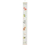 LIFKICH Tableau des Tailles Autocollant Mural pour Garçon et Filles en Toile Blanche, Décoratif et Réutilisable, Motif Animaux Cartoon pour Chambre ou Salle de Bain
