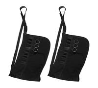 LIFKICH Tablier pour Coiffeur Professionnel en Polyester Noir Grandes Poches Multiples pour Rangement Outils, 2 Pièces, pour Salons de Coiffure et Barbiers