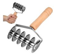 LIFKICH Trancheuse Manuelle pour Pâtes Manche en Bois Ergonomique, Acier Inoxydable Résistant Corrosion, Outil Cuisine pour Découper Nouilles et Pâtes Fraîches