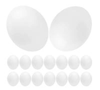 LIFKICH Œufs Factices Blancs en Plastique Lot de 24 Œufs de Nid pour Perruches et Oiseaux Nicheurs Adaptés à l'Entraînement au Nid et à l'Observation