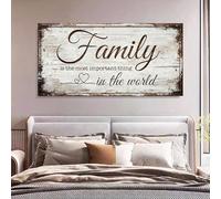 LIFKNVN Affiche murale sur toile « La famille est ce qu'il y a de plus important » (30 x 60 cm, sans cadre) - Décoration inspirante pour le salon ou la chambre