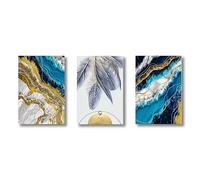 LIFKNVN Affiche sur toile lettres noires et blanches, peinture décorative nordique simple, Monstera, plante verte délicieuse, décoration de salon (30 x 45 cm x 3 / sans cadre)