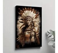 LIFKNVN Affiche sur toile représentant une jeune fille américaine, style bohème vintage, idéale pour la décoration de votre chambre, salon ou couloir (50 x 70 cm, sans cadre).