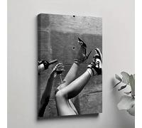 LIFKNVN Affiches murales rétro en noir et blanc sur toile, impressions vintage sur toile, œuvre d'art moderne, décoration murale (30 x 45 cm/sans cadre)