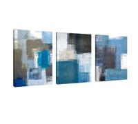 LIFKNVN Décoration murale moderne abstraite sur toile, affiches et tableaux texturés horizontaux (30 x 50 cm x 3 / sans cadre)