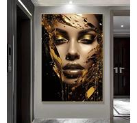 LIFKNVN Impression sur toile représentant un visage de femme abstrait moderne, décoration murale pour salon et chambre (70 x 100 cm, cadre intérieur)
