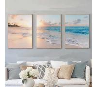 LIFKNVN Paysage marin naturel, mer bleue, plage, paysage, affiches et impressions, peinture sur toile moderne, art mural, décoration de salon, 50 x 70 cm, sans cadre