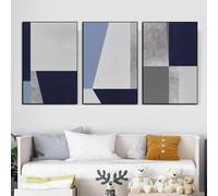 LIFKNVN Peinture murale géométrique simple, affiche et impression, peinture abstraite vintage sur toile, décoration de salon, 60 x 90 cm, sans cadre