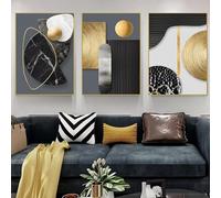 LIFKNVN Peinture sur toile géométrique abstraite moderne, affiche murale, décoration nordique pour la maison, salon, 20 x 30 cm, sans cadre
