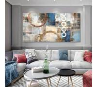 LIFKNVN Tableau abstrait extra-large - Œuvre d'art murale et impression sur toile minimaliste contemporaine pour salon (40 x 60 cm/cadre intérieur)