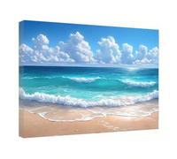 LIFKNVN Tableaux de plage sur toile, art mural, paysage de plage naturelle, impressions sur toile, images pour affiches de couloir (60x80cm/sans cadre)