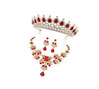 LIFKOME 1 Ensemble De Boucles D'Oreilles Couronne Robe De Mariée Bijoux Fantaisie Collier Couronne Diadème Pour Mariée Bijoux De Mariée Pour Femmes Bijoux De Fête Bijoux