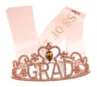 LIFKOME 1 Ensemble De Couronne De Sangle De Rose Pour Femmes Accessoires De Cheveux De Reine Pour Femmes En Forme D'Écharpes Ceinture D'Or De Remise De Diplôme Fille Fête