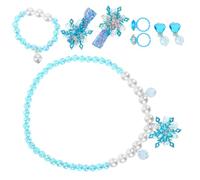 LIFKOME 1 Ensemble ensemble de collier de flocon de neige enfant bijoux colliers pour filles perlé Colliers mignons pour filles colliers pour tout-petits filles dentelle