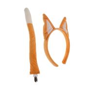 LIFKOME 1 Jeu Bandeau colley bandeau de costume de chien Bandeau d'Halloween Bandeau d’oreille d’animal bandeau animal en peluche déguisement d'animal queue d'animal cosplay chiffon Orange