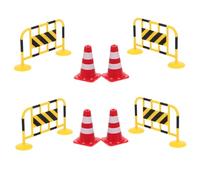 LIFKOME 1 Jeu Jouets De Route De Route De Simulation De Circulation Chariot Barrières De Stationnement Pré Mini Barrages Routiers Petit De Signalisation Routière 8 Pièces