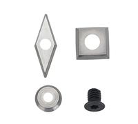 LIFKOME 1 Jeu Plaquettes Carbure Tungstène Pour Inserts Coupeurs Avec Vis Outils Tour À Cnc Durable Et Tranchant 4 Pièces