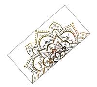 LIFKOME 1 Jeu Stickers Muraux Demi Mandala Autocollant Mural De Chambre Mur De Tête De Lit De Chambre Mandalas Art Mural Fleur Art Mural Autocollant Mural Mandalas Pvc Fleurs Fond D'écran