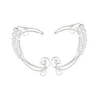 LIFKOME 1 Paire clips d'oreille non percés perlé boucle d'oreille elf ears oreilles de lutin Boucles d'oreilles fantaisie manchette d'oreille femme manchette d'oreille en perles aluminium
