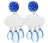 LIFKOME 1 paire de boucles d'oreilles nuages gouttes de pluie pendantes boucles d'oreilles pendantes en acrylique bijoux d'oreilles gouttes d'oreilles créatives pour femmes filles cadeaux d'invités
