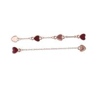 LIFKOME 1 Paire décor d'oreille de femmes boucles d'oreilles de mariée de mariage étalon boucles d'oreilles asymétrique Boucles d'oreilles longues boucles d'oreilles créatives rouge