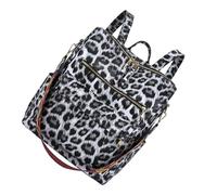 LIFKOME 1 Pièce à école à imprimé léopard filles Polyvalent sacs à saccoche bandouilliere à capacité à bandoulière de mode pu blanche