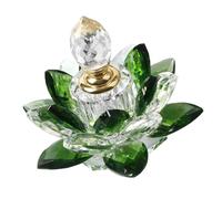 LIFKOME 1 Pièce Bouteille De Parfum Lotus Bouteilles Bouteille De Parfum D'époque Cristaux De Figurines Distributeur Diffuseur Flacon Pulvérisateur à Brouillard Continu Green Cristal