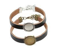 LIFKOME 1 Pièce Bracelet Cuir Rétro DIY Base pour Création pour Style Vintage et Facile à Porter Parfait pour Fêtes et Utilisation pour Personnaliser et Autres Embellissements