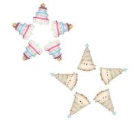 LIFKOME 10 Pièces Ballons Aluminium pour Anniversaire Décoration Gonflable Taille Supérieure Forme de Chapeau et Gâteau Accessoires Fête pour Shower et Célébrations