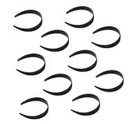 LIFKOME 10 pièces Bandeaux Plastique Rigide pour DIY Accessoires Cheveux Noirs Solides Large Serre-tête Artisanat Femme pour Créations Personnalisées et Événements