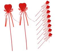 LIFKOME 10 Pièces Boutures D'amour Briller Faire La Fête Floral Bricolage Valentin Prendre Forme Cœur Décor De La Saint Valentin Choix De Coeurs Scintillants Coeur En Mousse Mousse Rouge