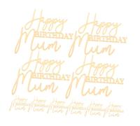 LIFKOME 10 Pièces Cake Table Decorations Happy Birthday Mom Acrylic Cake Toppers Elegant Birthday Ornaments For Mother's Day Party