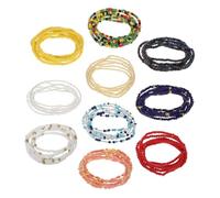 LIFKOME 10 Pièces chaîne de corps perlée chaîne de taille perlée coloré accessoires accessoire de taille chaîne de corps à la taille Chaîne de taille des perles de riz