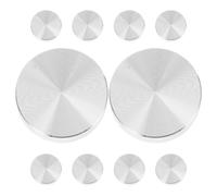 LIFKOME 10 Pièces Disque Rond en Alliage D'aluminium M6 30mm | Support de Plateau, du Bruit et Rotation 360°, Usage Restauration et Vitrines, Argenté