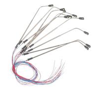 LIFKOME 10 Pièces Échelle Modèle Lampe de Rue Plastique avec Tête Simple Lumière Blanche pour Décoration Maquette Couleur Aléatoire