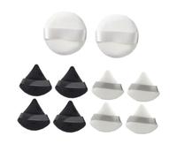 LIFKOME 10 pièces Houppettes Maquillage Visage Coton Doux pour Finition et Fond de Teint Beauté Mixte Blanc et Noir Accessoire Pratique