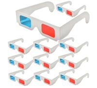 LIFKOME 10 pièces Lot de Lunettes en Papier Rouge et Bleu pour Visionnage de Films Maison et Cinéma Accessoires 3D pour Fête et Cadeau