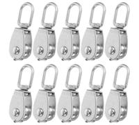 LIFKOME 10 pièces Lot de Poulies Fixes Acier Inoxydable avec Roue à Gorge pour Corde Poulie de Levage Simple à Roulement Traction et Suspension Compatible Câble Acier