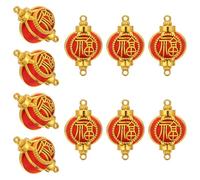 LIFKOME 10 Pièces Mini Lanterns With Fu Character Chinese Prosperity Pendant For Lunar Year Spring Festival And Wedding Decorations