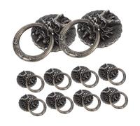 LIFKOME 10 pièces Poignée de Alliage de Zinc Vintage Tête de Dragon Poignée de Porte de Placard Résistante Tirage Décoratif pour Armoire Lot de Installation Facile