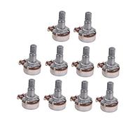 LIFKOME 10 Pièces Potentiomètre à Arbre Long Moleté Résistance B Friction pour Guitare et Basse Compatible Remplacement Audio