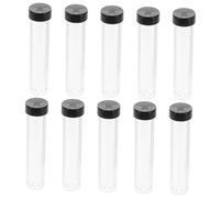 LIFKOME 10 pièces Tubes de Stockage Plastique Transparent avec Couvercles Récipients Réutilisables Étanches pour Organiser Lot Pratique
