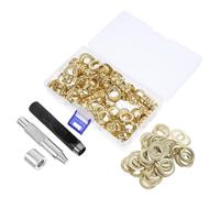 LIFKOME 100 Ensembles Kit de Pinces à Œillets en Fer pour Installation Rapide et Fixation Sécurisée, Outil de Pose D'œillets pour Travaux en Extérieur et Construction