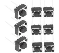 LIFKOME 100 pièces Bouton Poussoir Momentané Broches pour PCB Interrupteur Tactile Compact Facile à Installer pour Projets Électroniques DIY et Dispositifs Variés