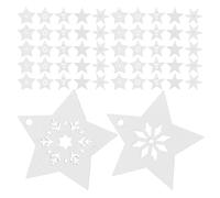 LIFKOME 100 Pièces Étoiles en Bois Creuses 30 Mm Blanches 100 Pcs - Décorations Suspendues pour Sapin de Noël, Loisirs Créatifs Diy, Ornements Muraux Festifs Polyvalents en Bois Brut