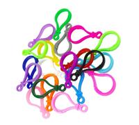 LIFKOME 100 pièces Fermoirs Mousquetons Plastique Colorés Clips Porte Clés et Durables pour DIY Attaches pour Clés et Accessoires Lot Pratique